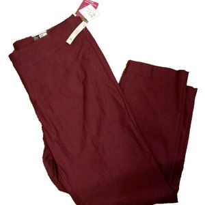 kim rogers tummy control pants woman's maroon Size 18 short ladies